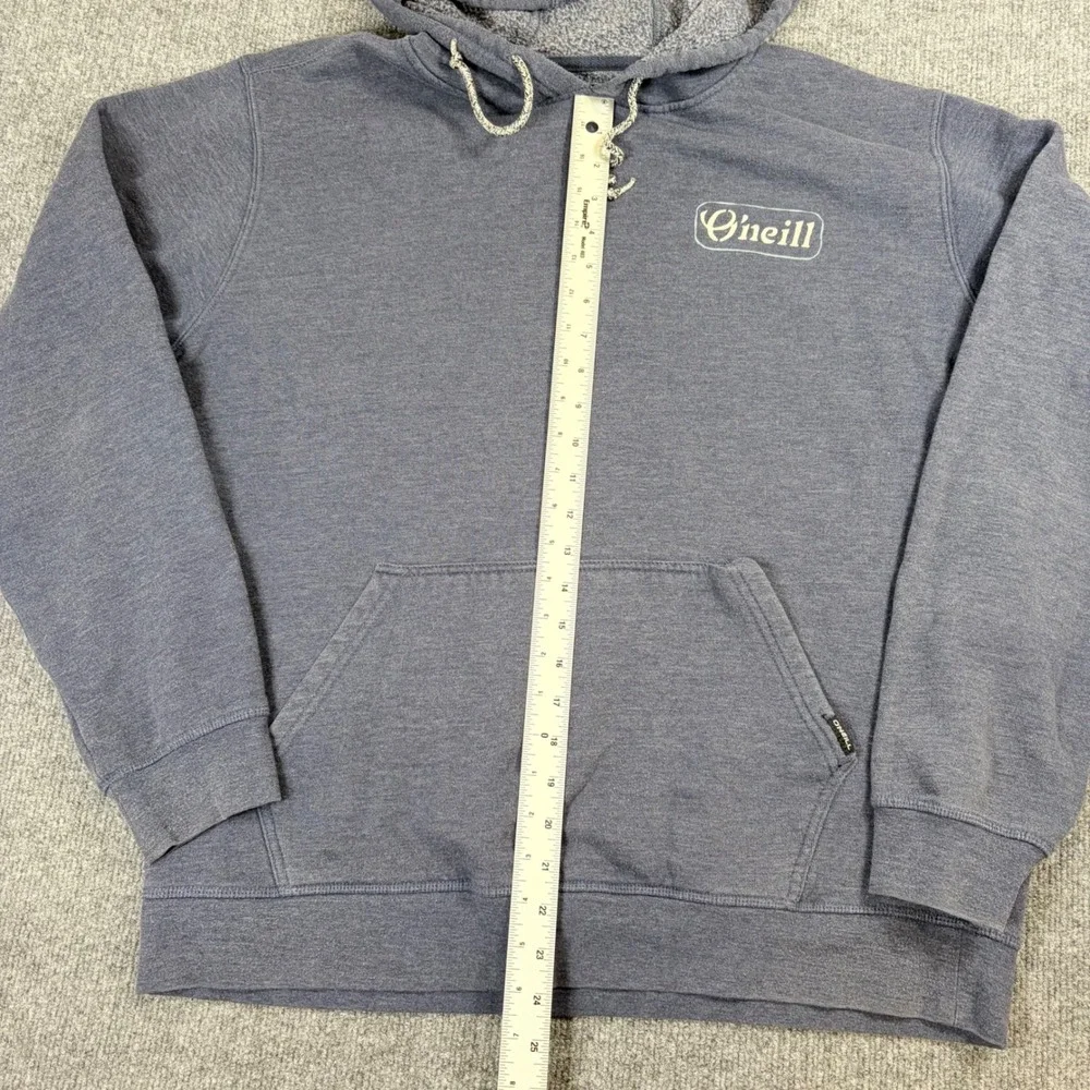 O'Neill Mens XL Blue Heather Custom Surf Goods 1952 Graphic Pullover Hoodie